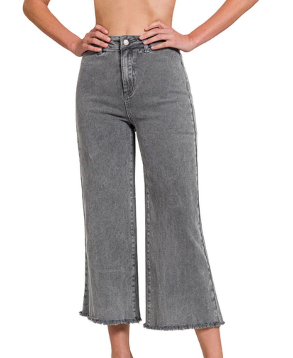 Black washed denim