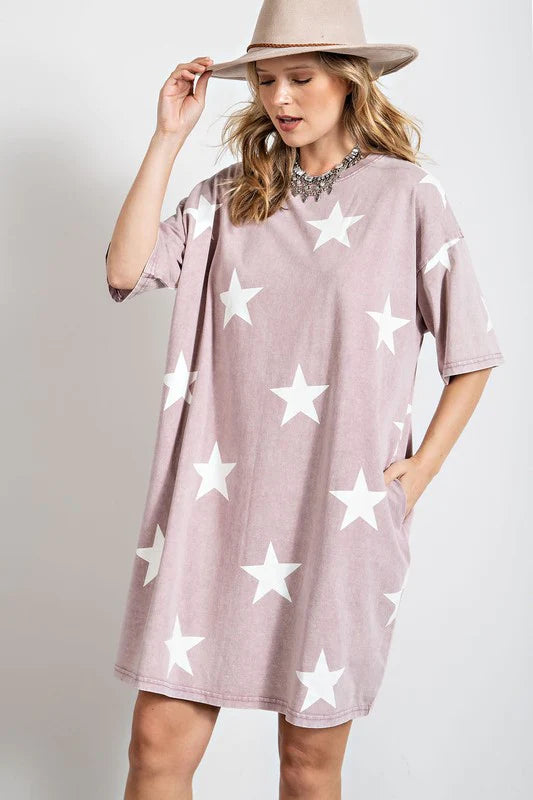 Mauve star dress