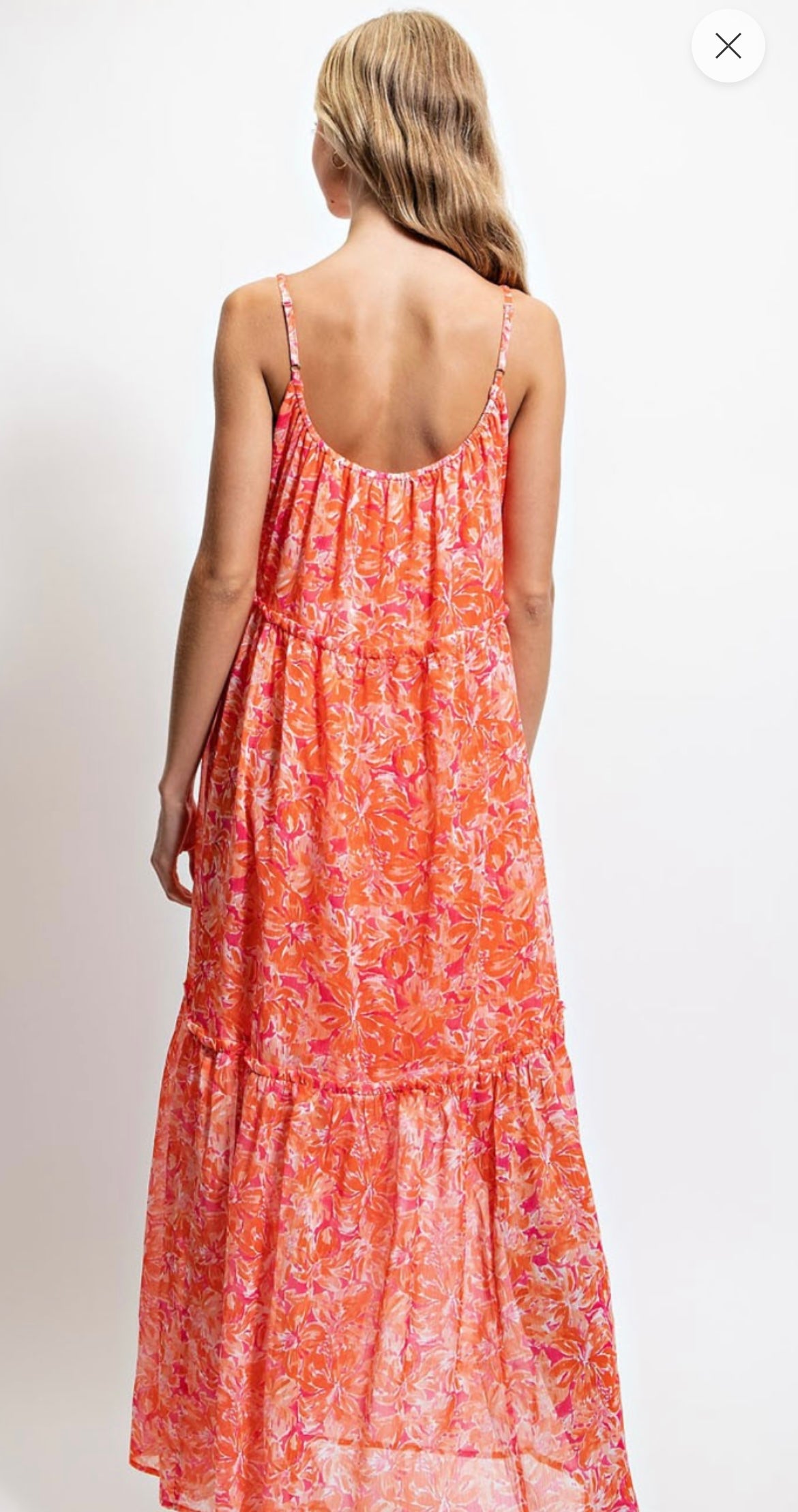 Orange floral maxi