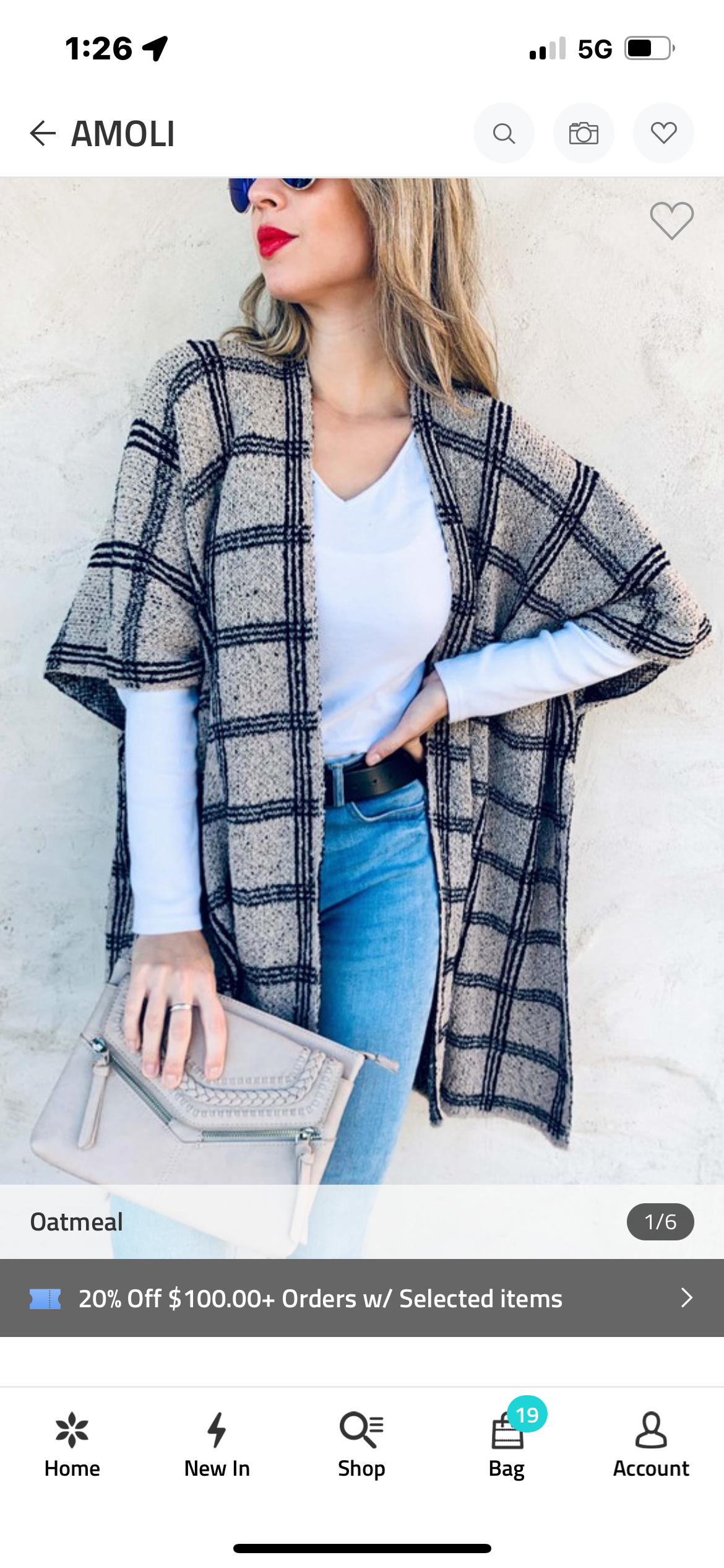 Oatmeal striped top