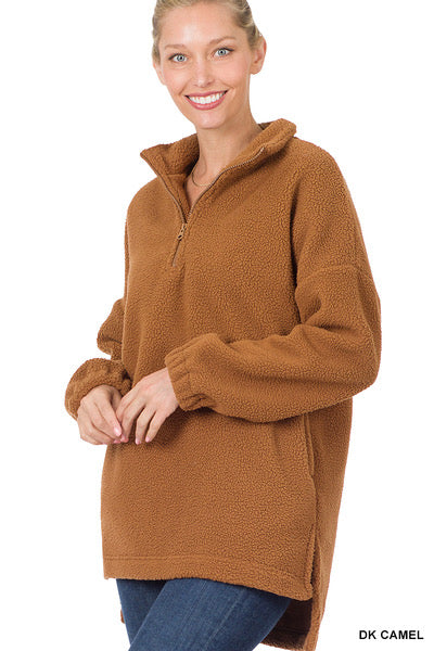 Sherpa Half Zip Pullover
