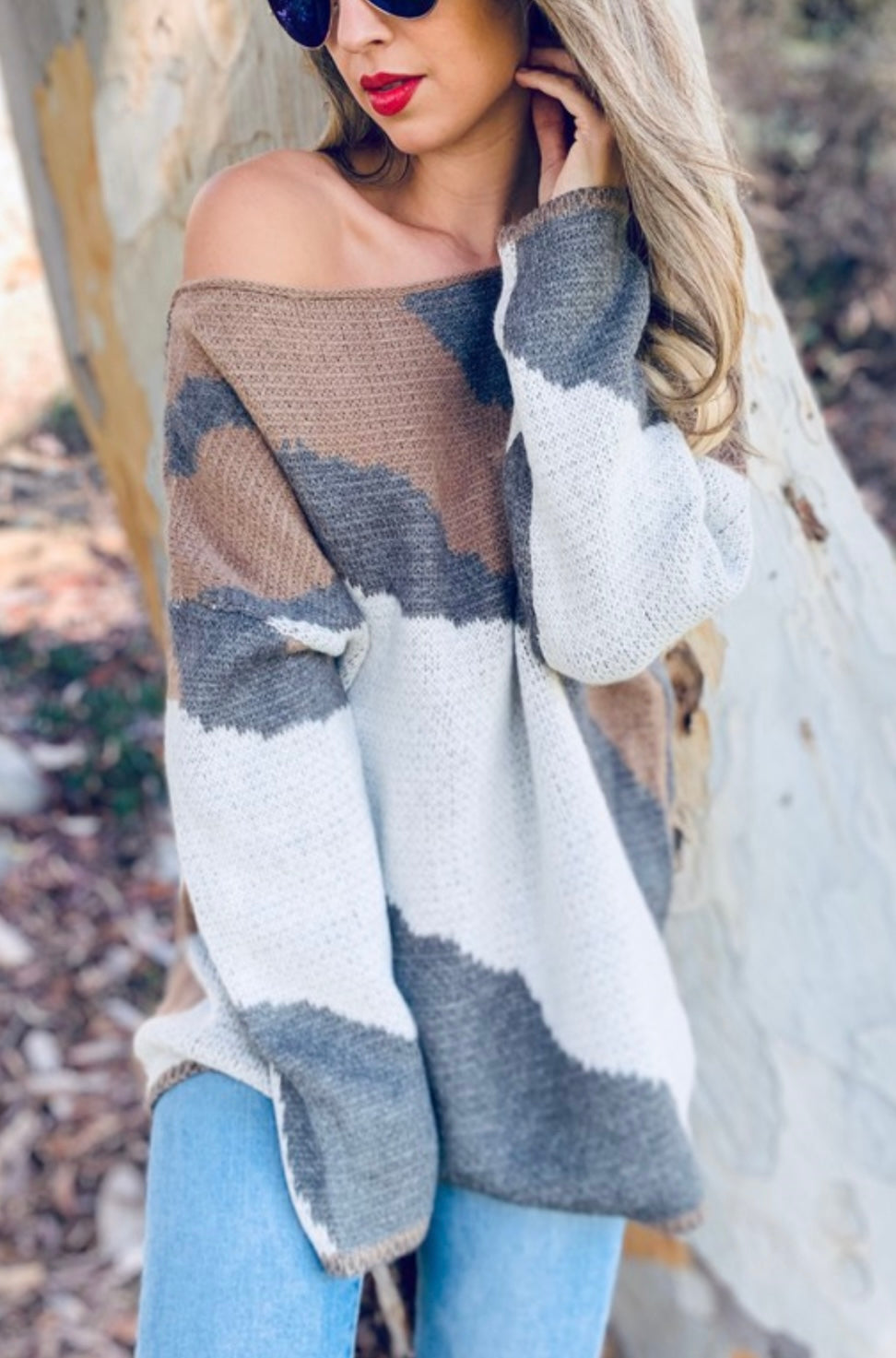 Neutral colored sweater